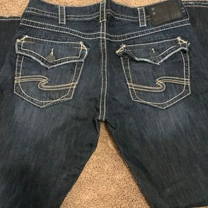 Mens silver jeans
